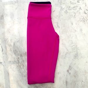 Reversible black and pink Lululemon leggings